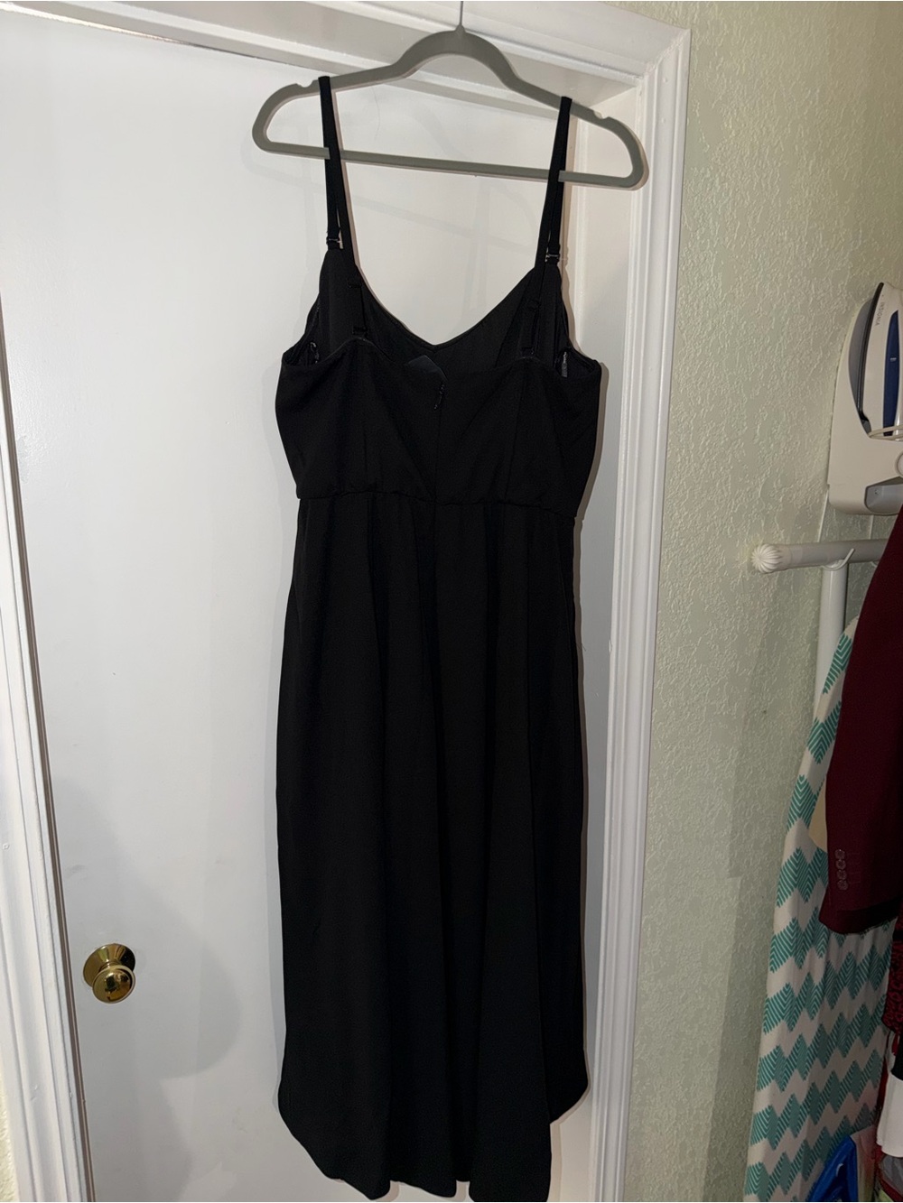 City Chic Black Midi Slip Dress with Adjustable Straps